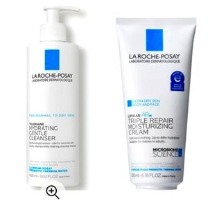 La Roche-Posay gentle Cleanser and triple repair moisturizer NIP